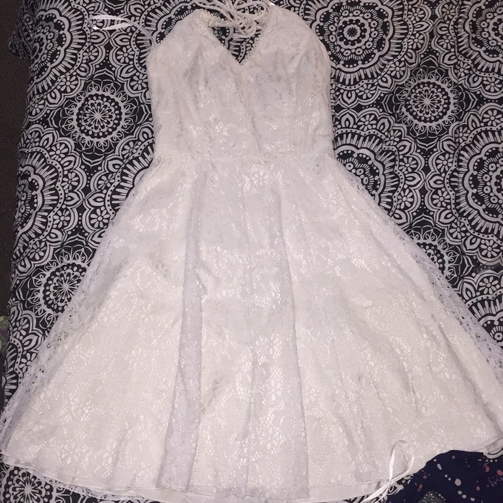 White Lace Cocktail Dress